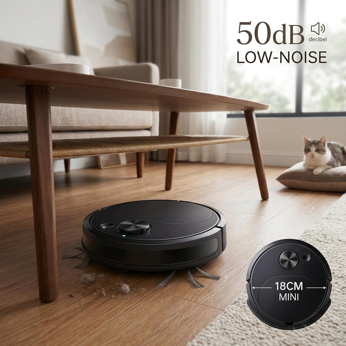 3-in-1 Low Noise Mini Sweeping Robot Intelligent Sweeping Integrated Fully Automatic Cleaning Sweeping Machine Appliance 2026