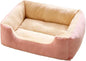Pet Cat Bed Sofa Warm House Candy-Colored Square Nest Pets Kennels for Small Cats Winter Kittens Sleeping Baskets(Gray,68x48cm Within 14kg)