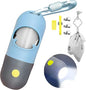 Dog Poop Bag Dispenser with Built-in LED Flashlight &amp; Heavy-Duty Metal Leash Clip – Portable Pet Waste Bag Holder for Dog Walking, Travel &amp; Outdoor Adventures, Crystal Blue