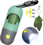 Dog Poop Bag Dispenser with Built-in LED Flashlight &amp; Heavy-Duty Metal Leash Clip – Portable Pet Waste Bag Holder for Dog Walking, Travel &amp; Outdoor Adventures, Crystal Blue
