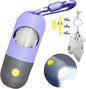 Dog Poop Bag Dispenser with Built-in LED Flashlight &amp; Heavy-Duty Metal Leash Clip – Portable Pet Waste Bag Holder for Dog Walking, Travel &amp; Outdoor Adventures, Crystal Blue