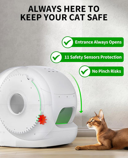 Smart Automatic Self-Cleaning Cat Litter Box – Modern Pet Waste Management System