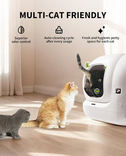 Smart Automatic Self-Cleaning Cat Litter Box – Modern Pet Waste Management System