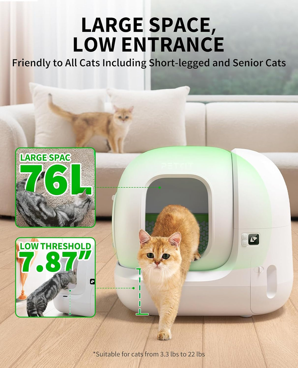 Smart Automatic Self-Cleaning Cat Litter Box – Modern Pet Waste Management System