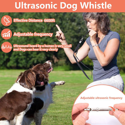 BARKIE Dog Training Kit – Treat Pouch, Pet Training Fanny Pack, 2 Puppy Training Clickers, Ultrasonic Silent Whistle, 2-in-1 Whistle Clicker, Clicker Training Guide Booklet &amp; Dog Poop Bag (Black)