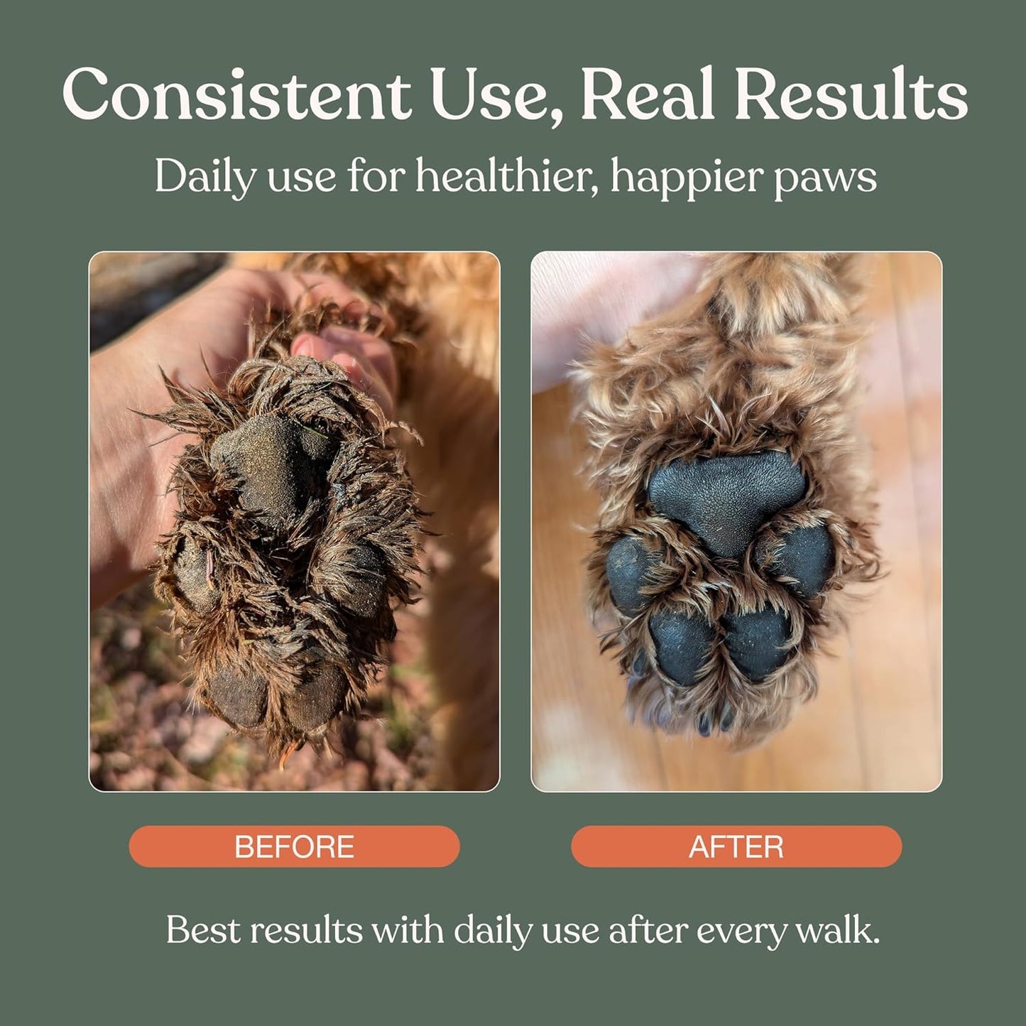 Dandylion Dog Paw Cleaner – Clean Paws No-Rinse Foam Washer with Silicone Brush