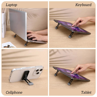 4 Pcs Portable Laptop Stand for Desk Foldable Keyboard Riser Stand Ergonomic