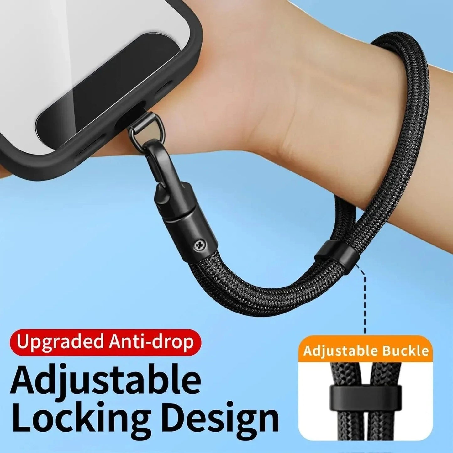 Universal Phone Lanyard Adjustable Neck Crossbody Strap Anti Drop 360° Rotating