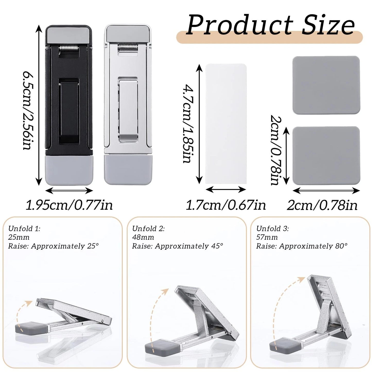 4 Pcs Portable Laptop Stand for Desk Foldable Keyboard Riser Stand Ergonomic