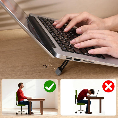 4 Pcs Portable Laptop Stand for Desk Foldable Keyboard Riser Stand Ergonomic