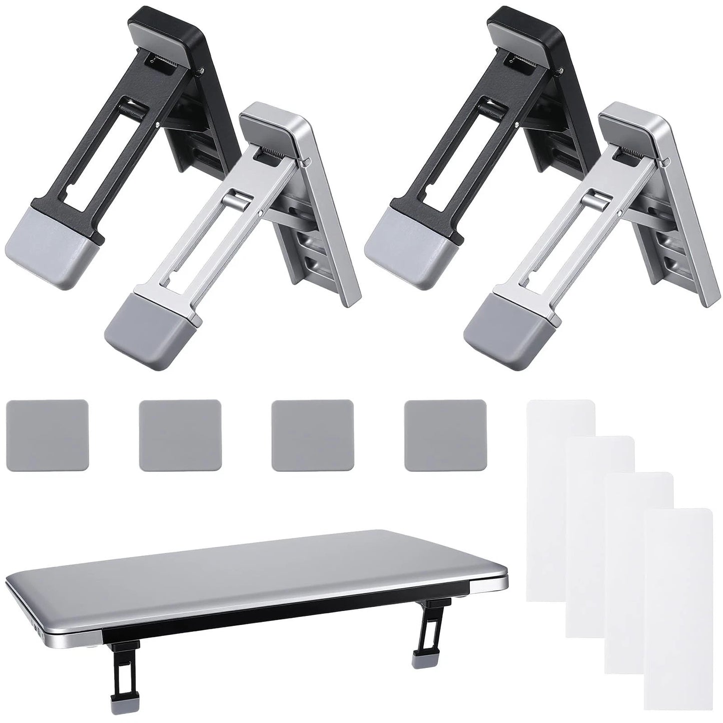 4 Pcs Portable Laptop Stand for Desk Foldable Keyboard Riser Stand Ergonomic