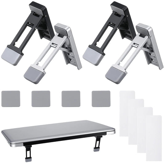 4 Pcs Portable Laptop Stand for Desk Foldable Keyboard Riser Stand Ergonomic