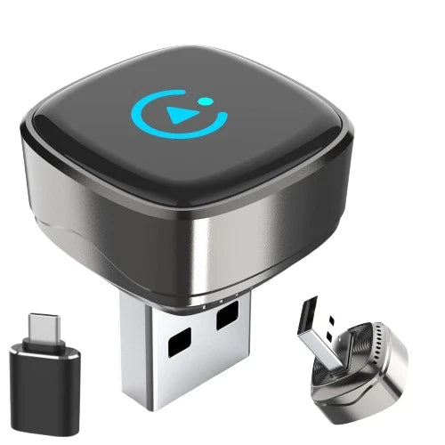 2 in 1 Carplay Wireless Adapter for iPhone Android USB Car Dongle Plug & Play